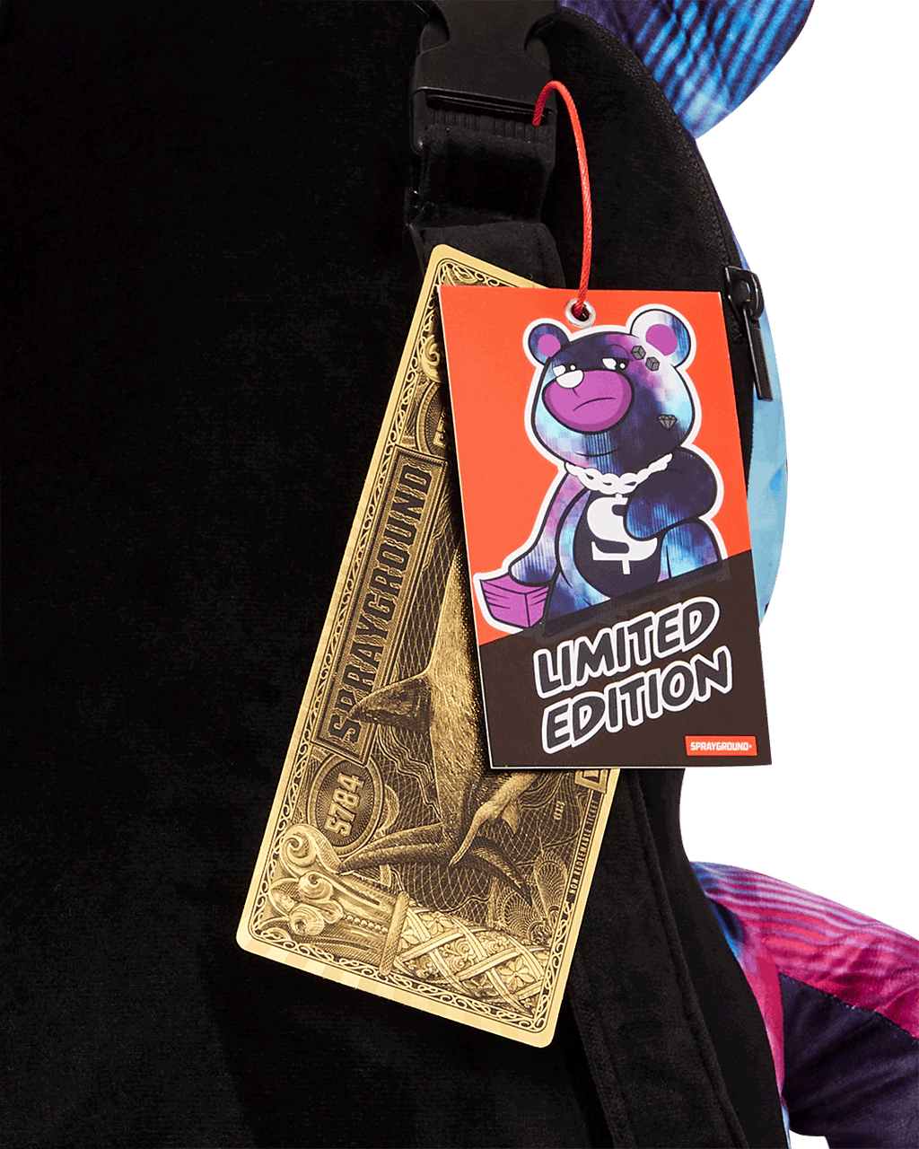 SPRAYGROUND SHARKCLUB ELECTRONICA MONEYBEAR TEDDYBEAR BACKPACK
