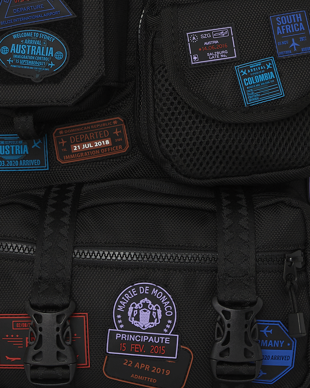 SPRAYGROUND JAMES FIRST CLASS I GOT THESE STAMPS BACKPACK