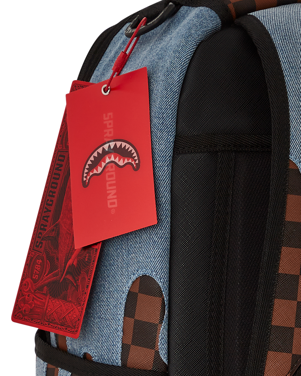 SPRAYGROUND FABRIC HOUSE SHARK DRIP BACKPACK
