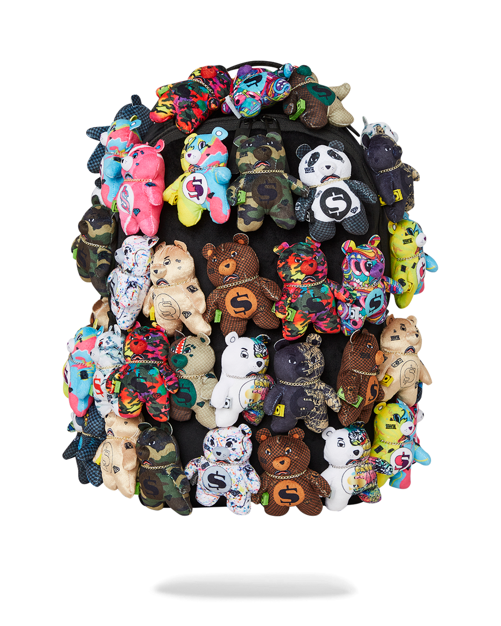 SPRAYGROUND PACK OF BEARS REAL PLUSH BEARS RUNWAY PIECE BACKPACK - SUPER EXCLUSIVE
