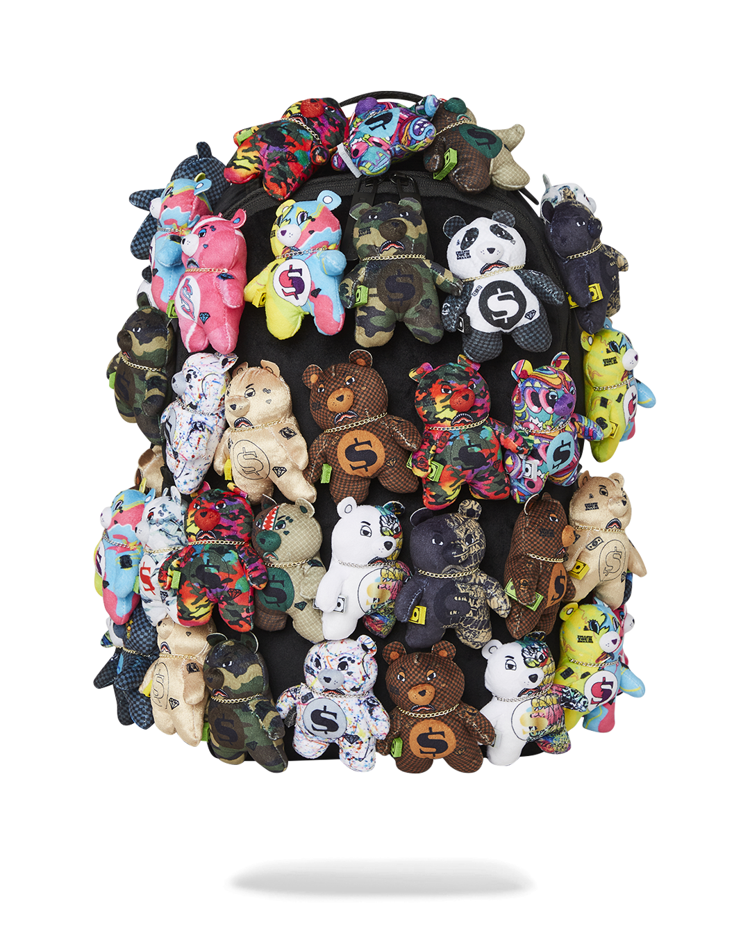 SPRAYGROUND PACK OF BEARS REAL PLUSH BEARS RUNWAY PIECE BACKPACK - SUPER EXCLUSIVE