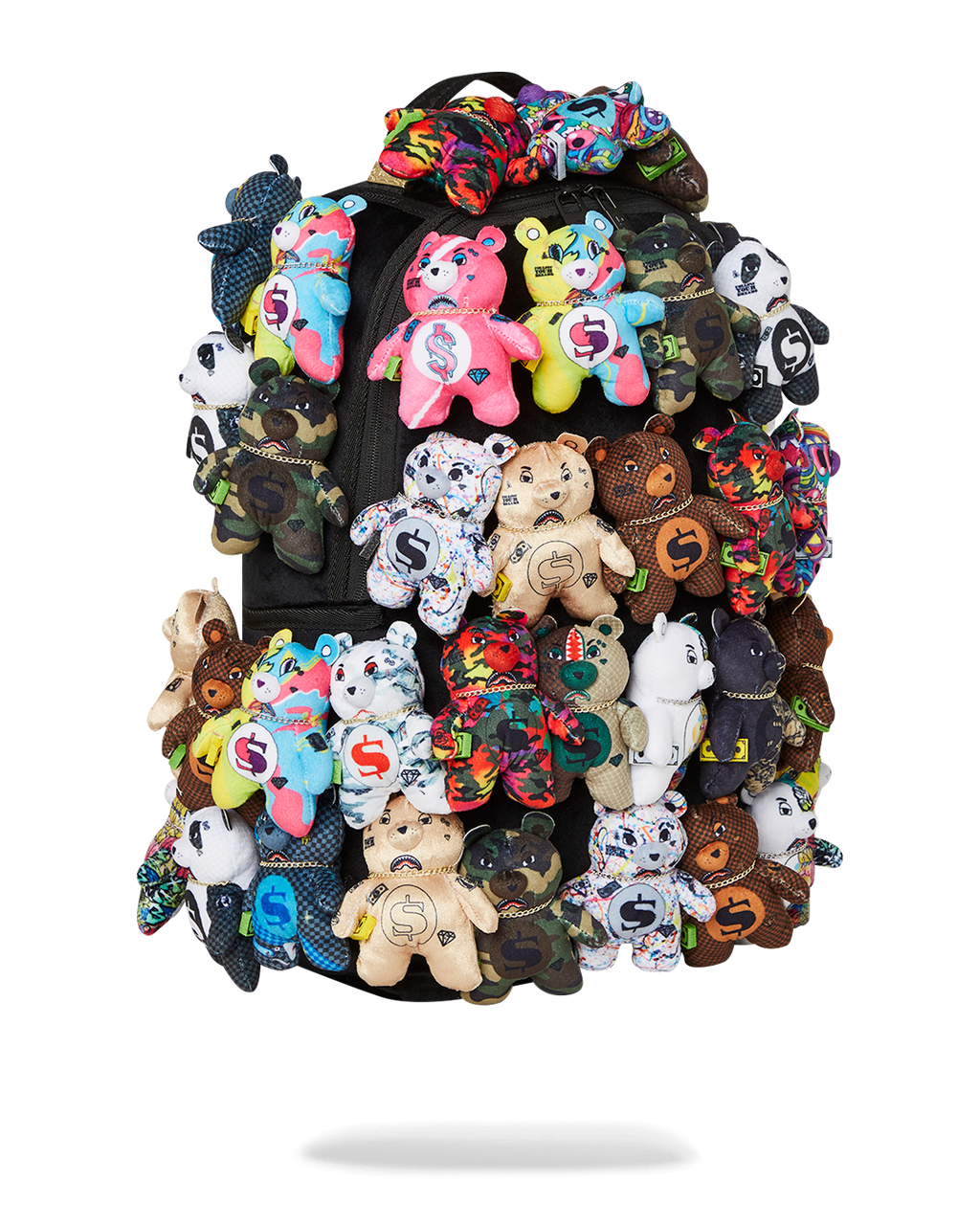 SPRAYGROUND PACK OF BEARS REAL PLUSH BEARS RUNWAY PIECE BACKPACK - SUPER EXCLUSIVE