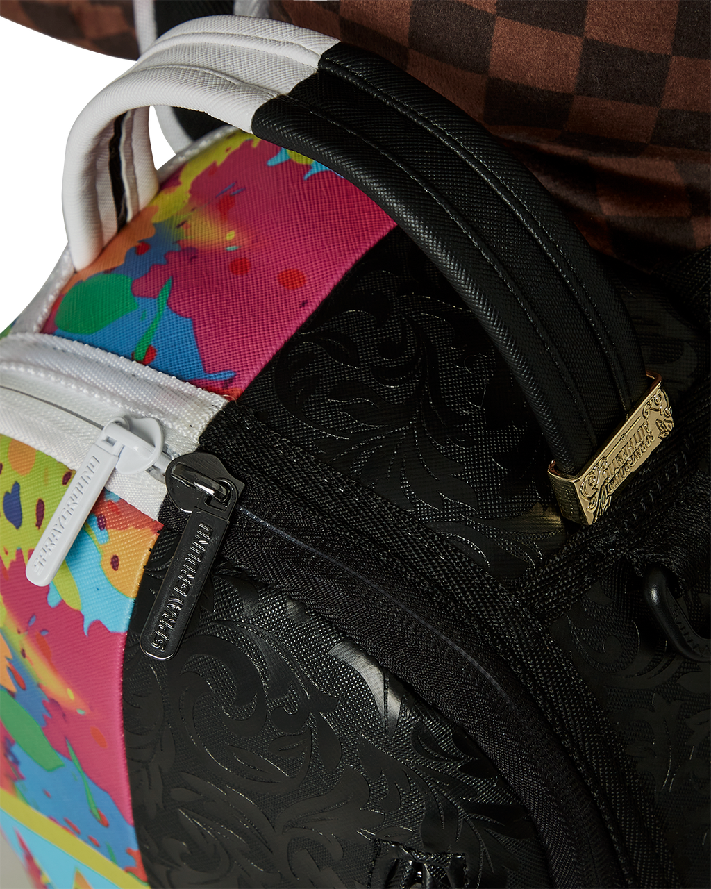 SPRAYGROUND BEAR WEARING BACKPACK AS A BACKPACK