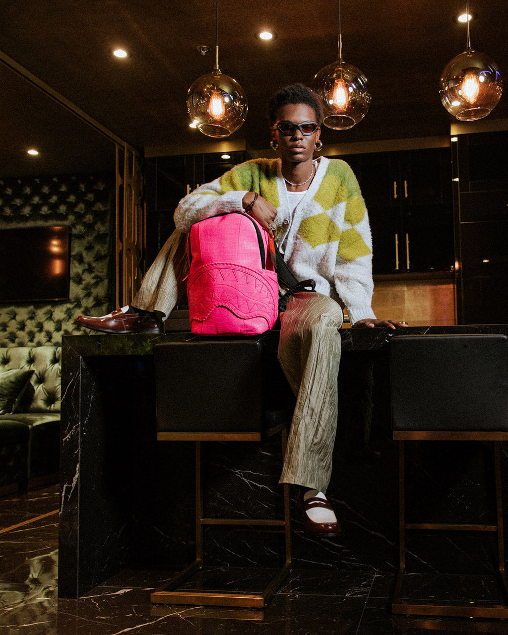 SPRAYGROUND PINK PYTHON DLXSV BACKPACK