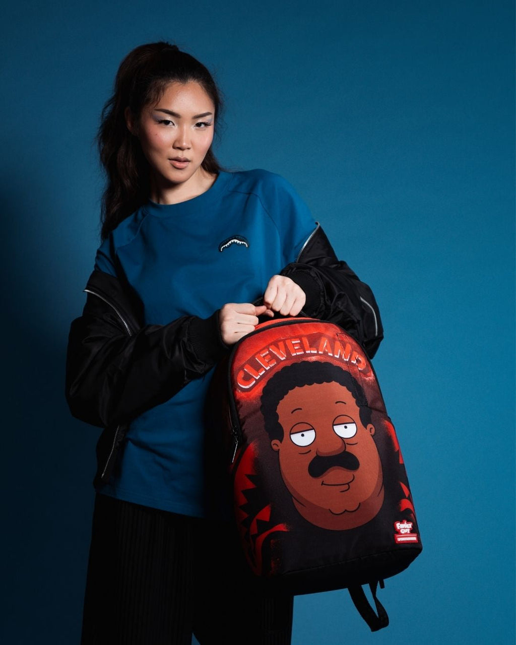 SPRAYGROUND CLEVELAND SHARK FAMILY GUY DLXSR BACKPACK