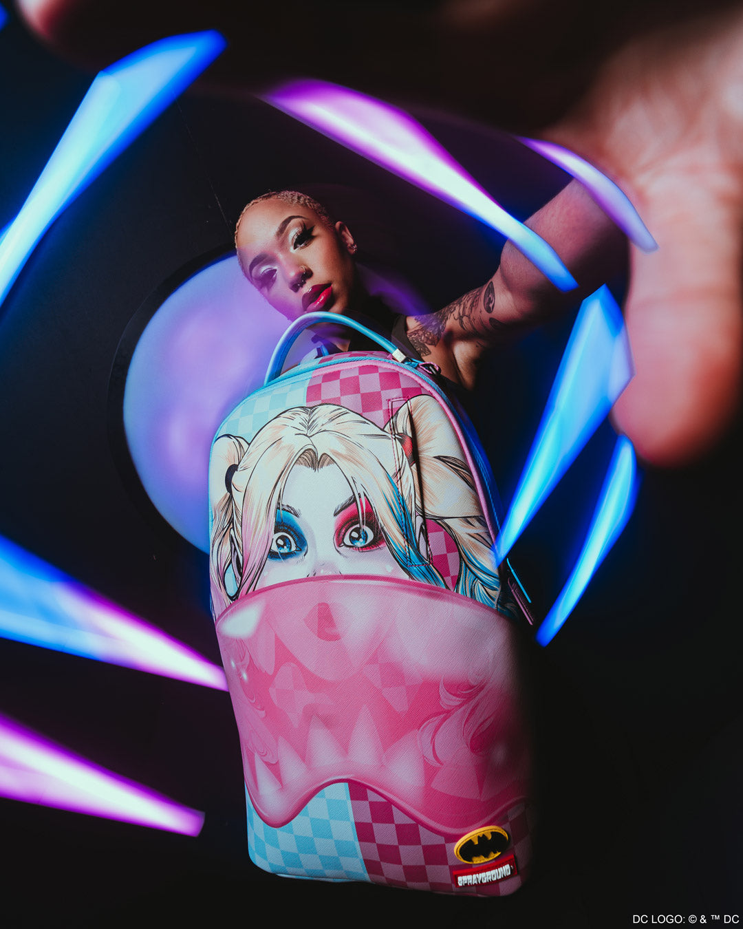 SPRAYGROUND HARLEY QUINN BUBBLE GUM SHARK