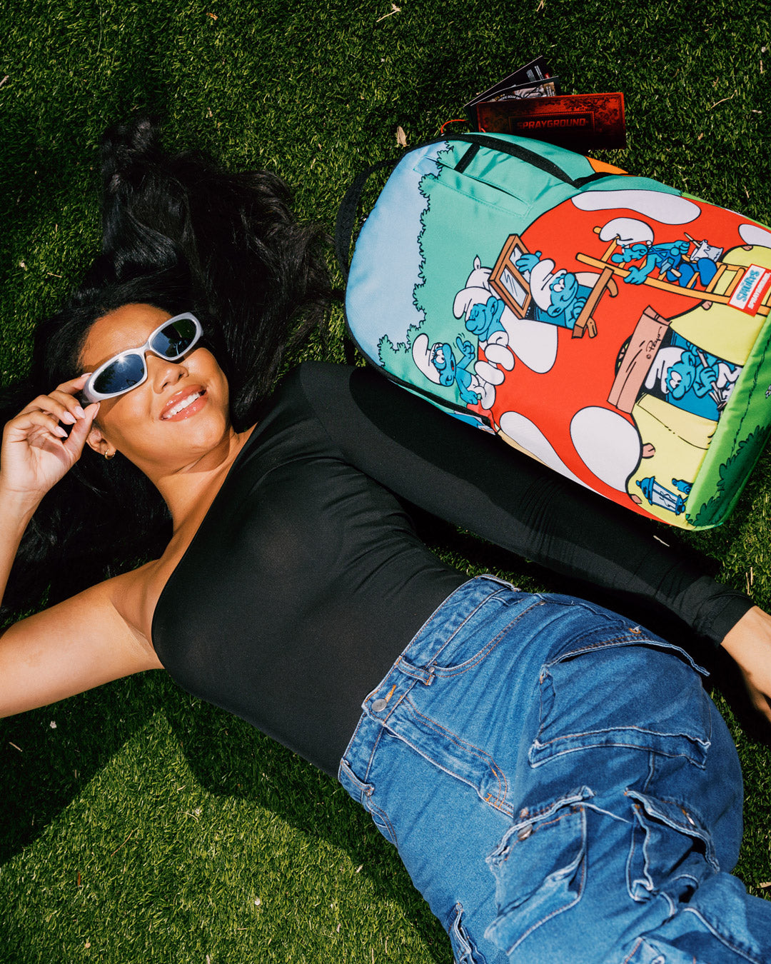 SPRAYGROUND SMURFS MUSHROOM VILLAGE BACKPACK