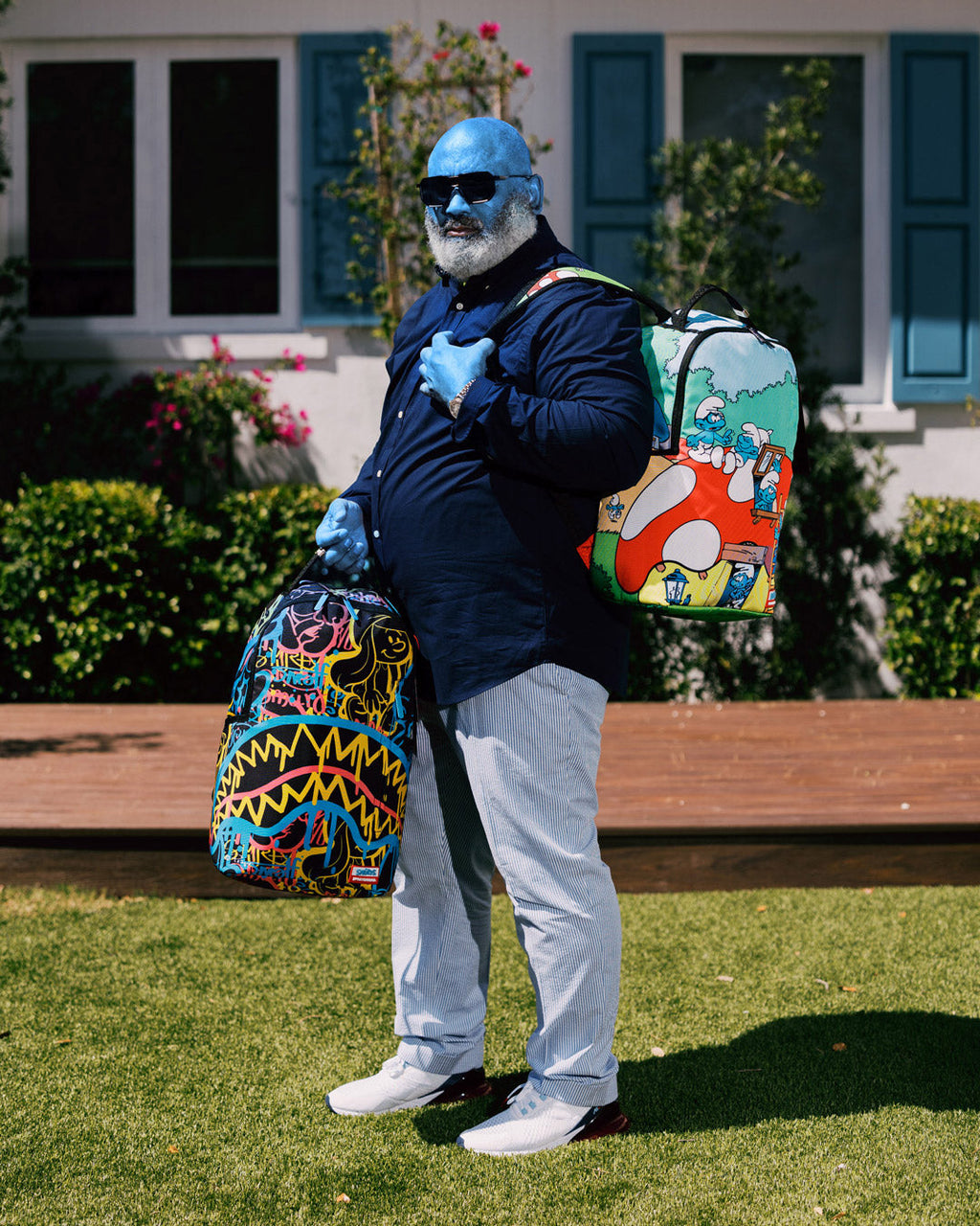 SPRAYGROUND SMURFS MUSHROOM VILLAGE BACKPACK