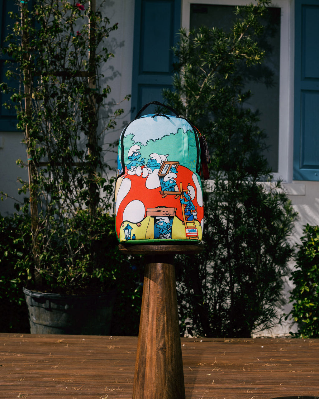 SPRAYGROUND SMURFS MUSHROOM VILLAGE BACKPACK