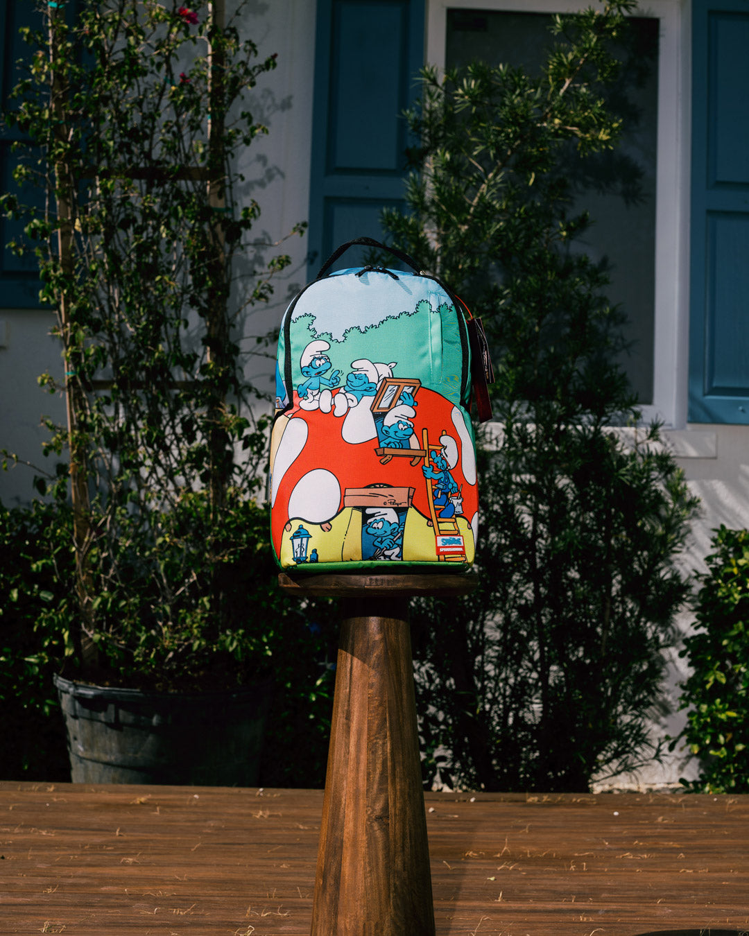 SPRAYGROUND SMURFS MUSHROOM VILLAGE BACKPACK