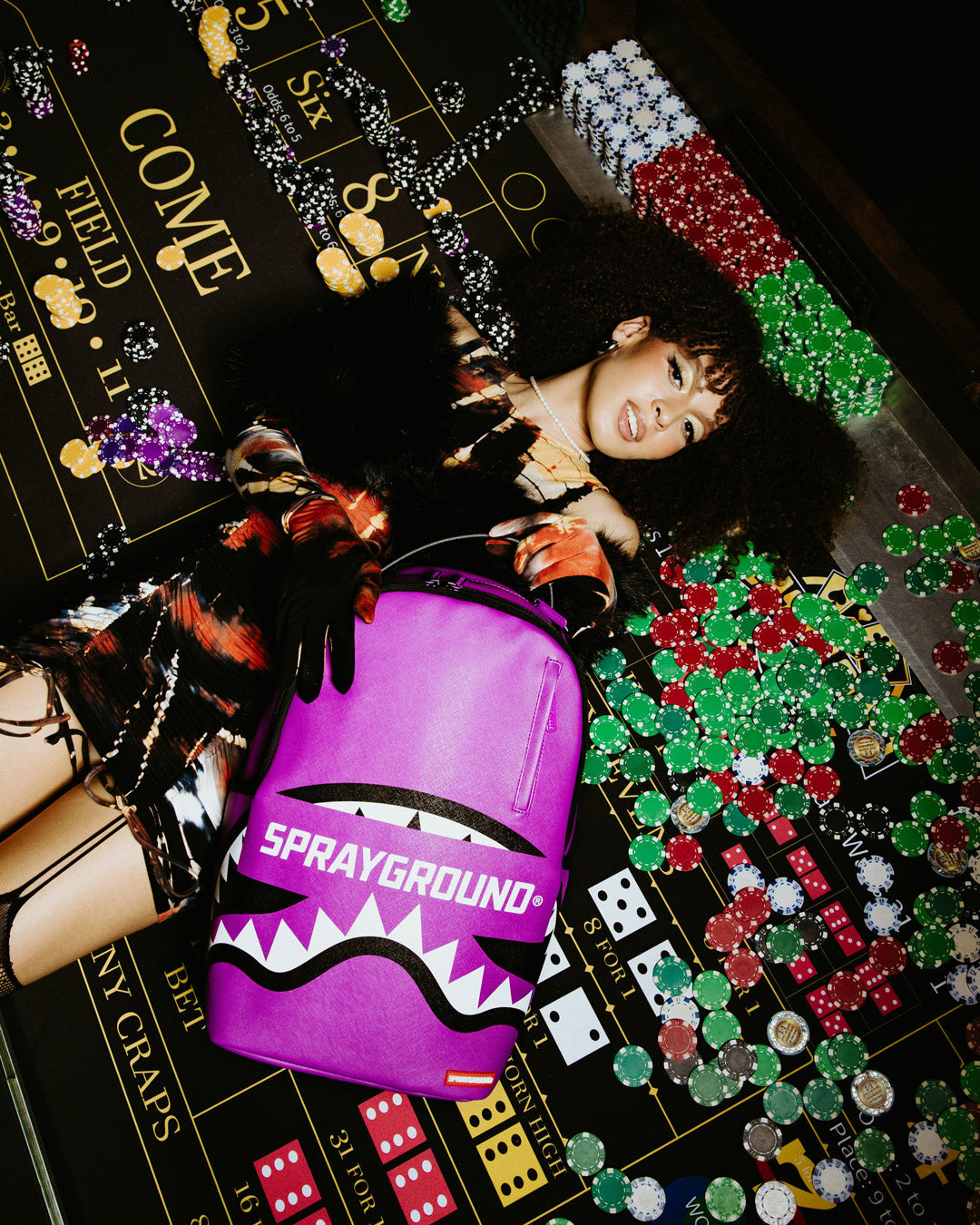 SPRAYGROUND SMASH LOGO VIOLA DLXSV BACKPACK