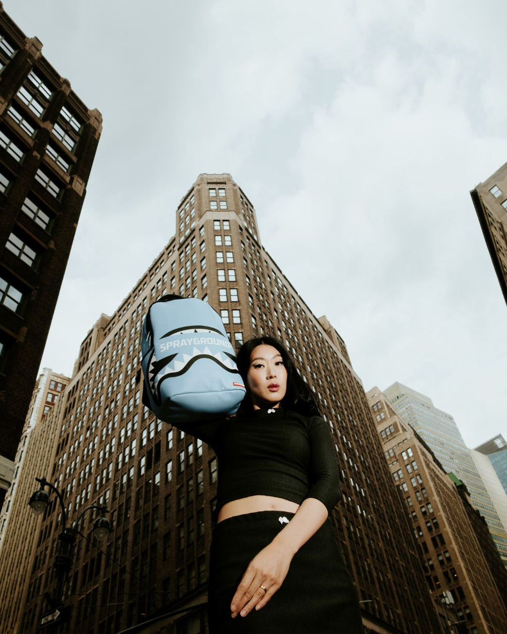 SPRAYGROUND SMASH LOGO DEEP BLUE SKY DLXSV BACKPACK