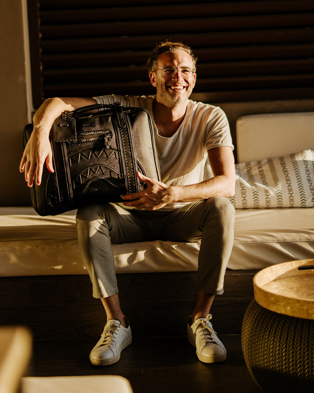 SPRAYGROUND REALITY CHECK VINTAGE HANDHELD CARRY-ON CONVERTS TO BACKPACK