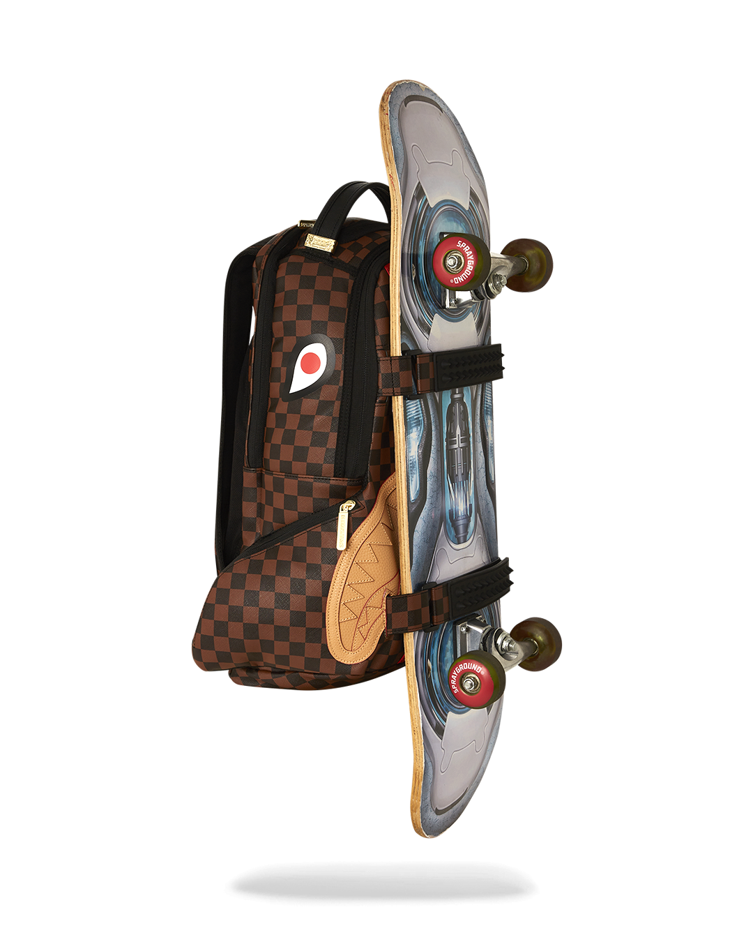 SPRAYGROUND HENNY VICTORY LAP SKATEBOARD-STRAP BACKPACK
