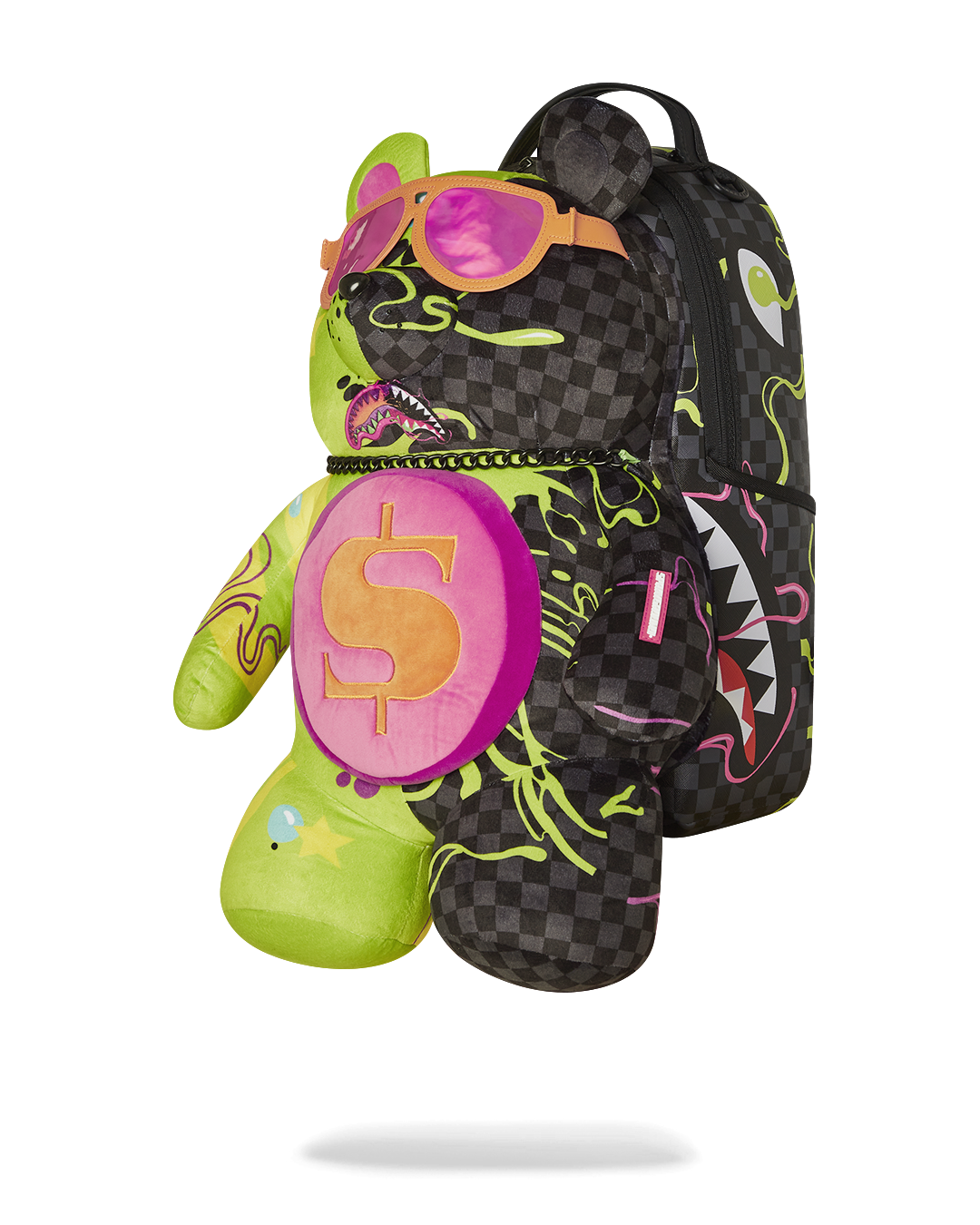 SPRAYGROUND SLIME DIME MONEYBEAR TEDDYBEAR ON BACKPACK