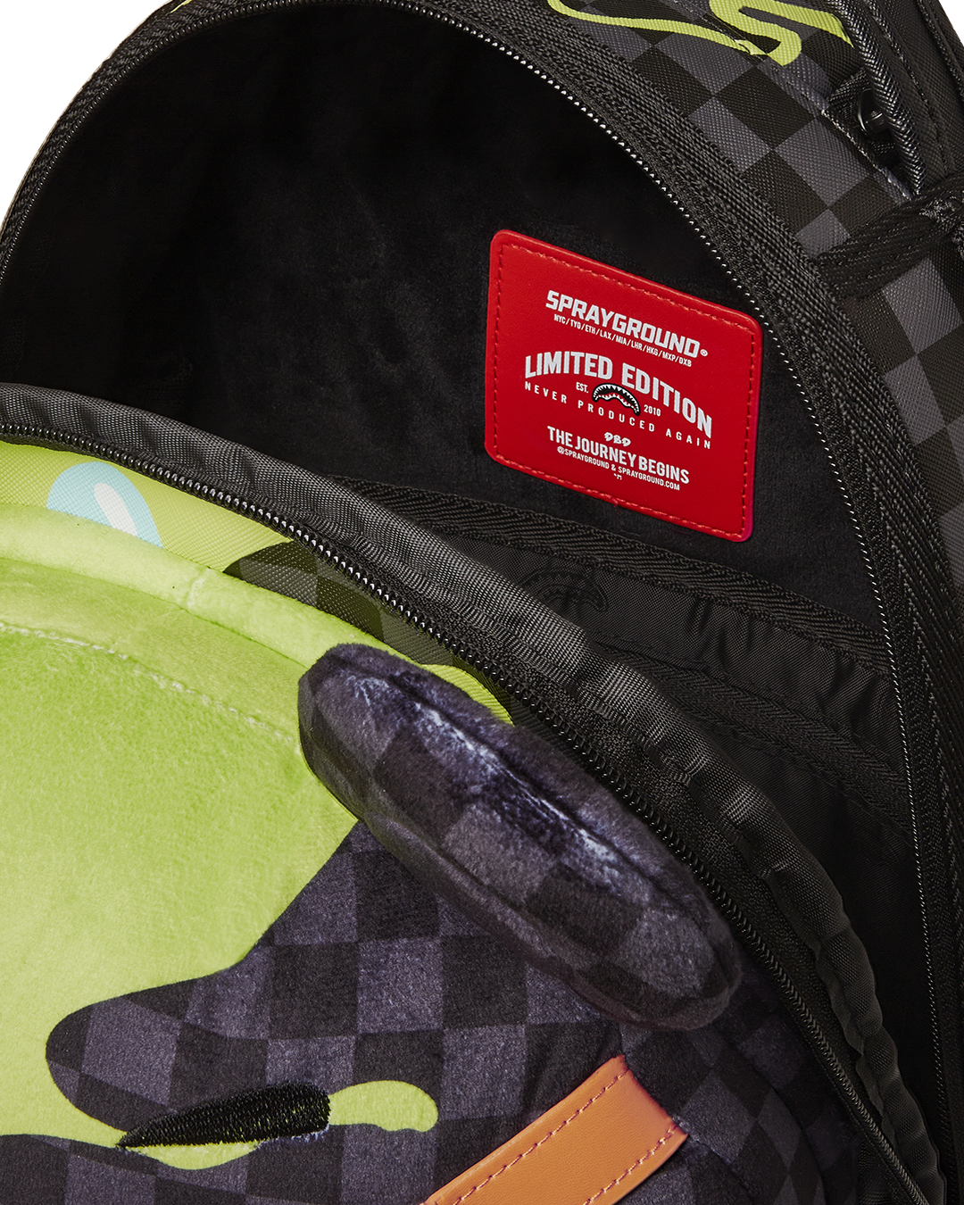 SPRAYGROUND SLIME DIME MONEYBEAR TEDDYBEAR ON BACKPACK