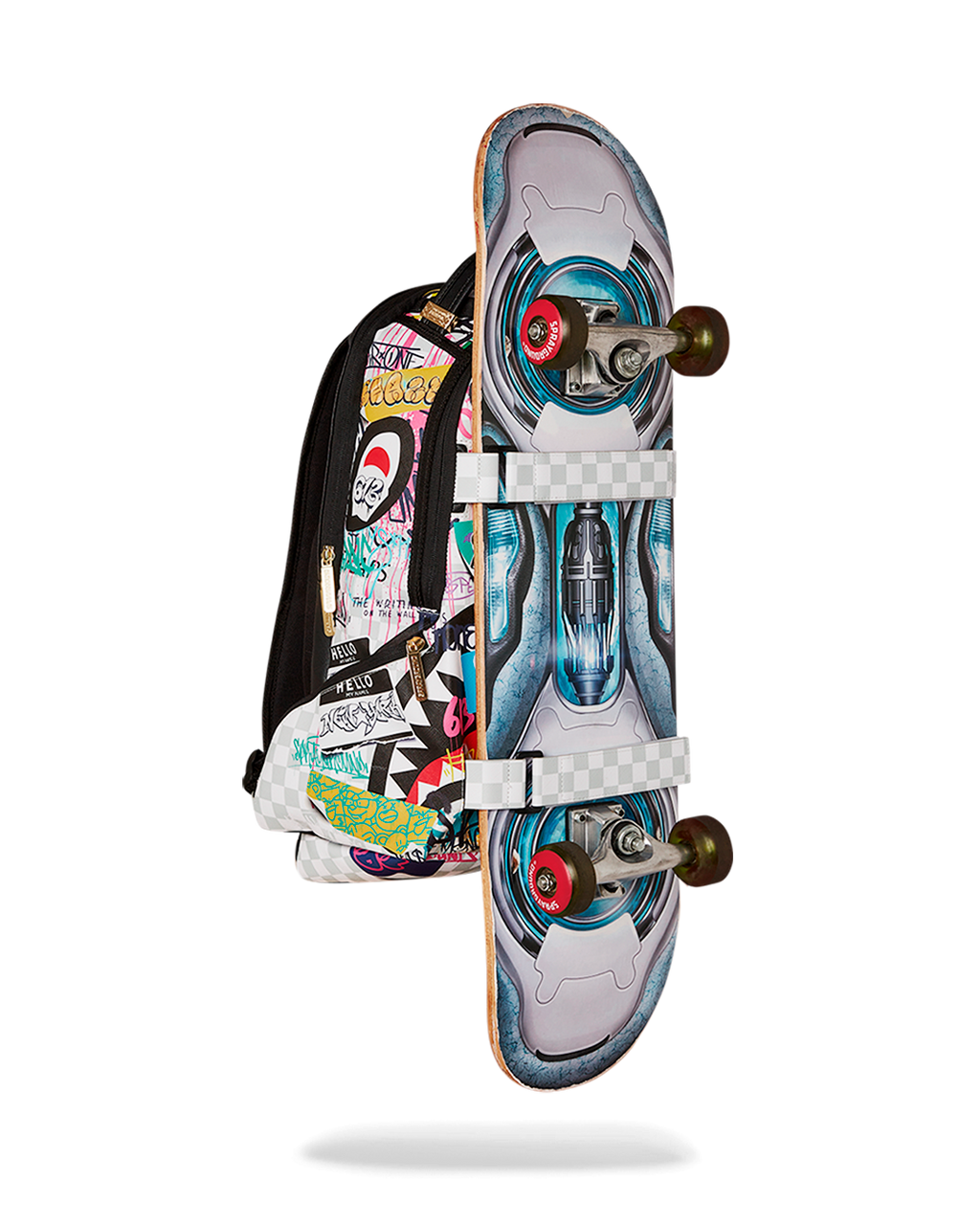 SPRAYGROUND CREATE ANOTHER DAY SKATEBOARD-STRAP BACKPACK