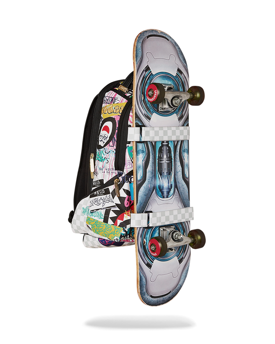SPRAYGROUND CREATE ANOTHER DAY SKATEBOARD-STRAP BACKPACK