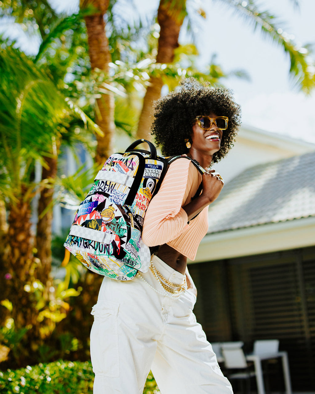 SPRAYGROUND CREATE ANOTHER DAY SKATEBOARD-STRAP BACKPACK