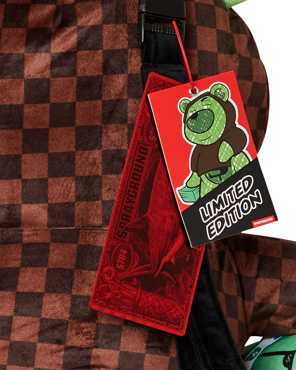 SPRAYGROUND SHARKS IN PARIS FADE AWAY HOODIE MONEYBEAR TEDDYBEAR BACKPACK
