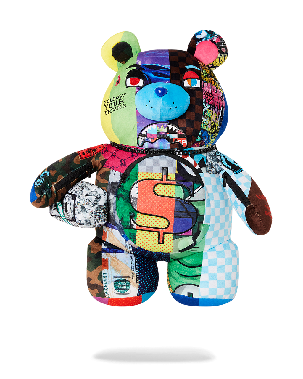 SPRAYGROUND SHARK MASTERPIECES MONEYBEAR TEDDYBEAR BACKPACK