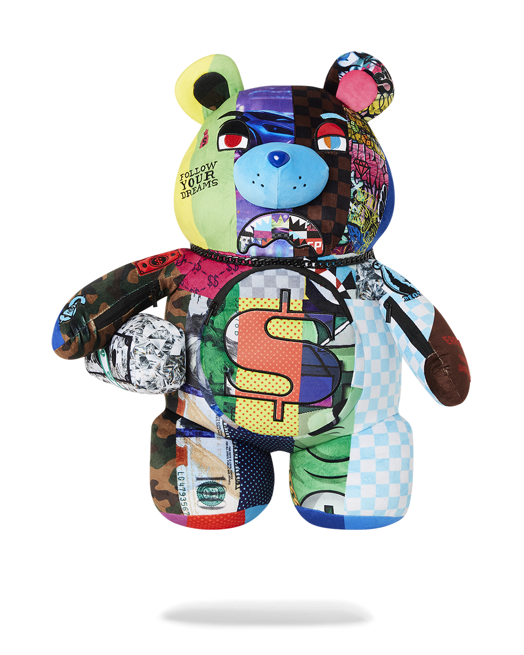 SPRAYGROUND SHARK MASTERPIECES MONEYBEAR TEDDYBEAR BACKPACK