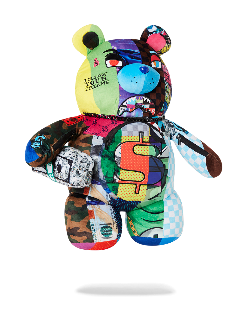 SPRAYGROUND SHARK MASTERPIECES MONEYBEAR TEDDYBEAR BACKPACK