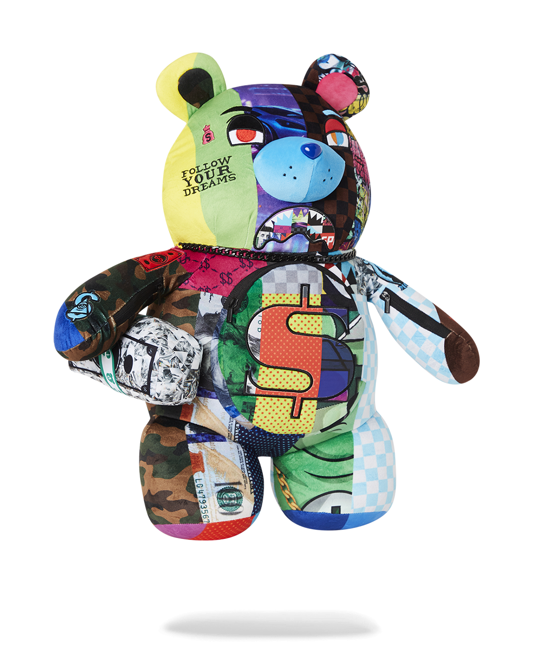 SPRAYGROUND SHARK MASTERPIECES MONEYBEAR TEDDYBEAR BACKPACK