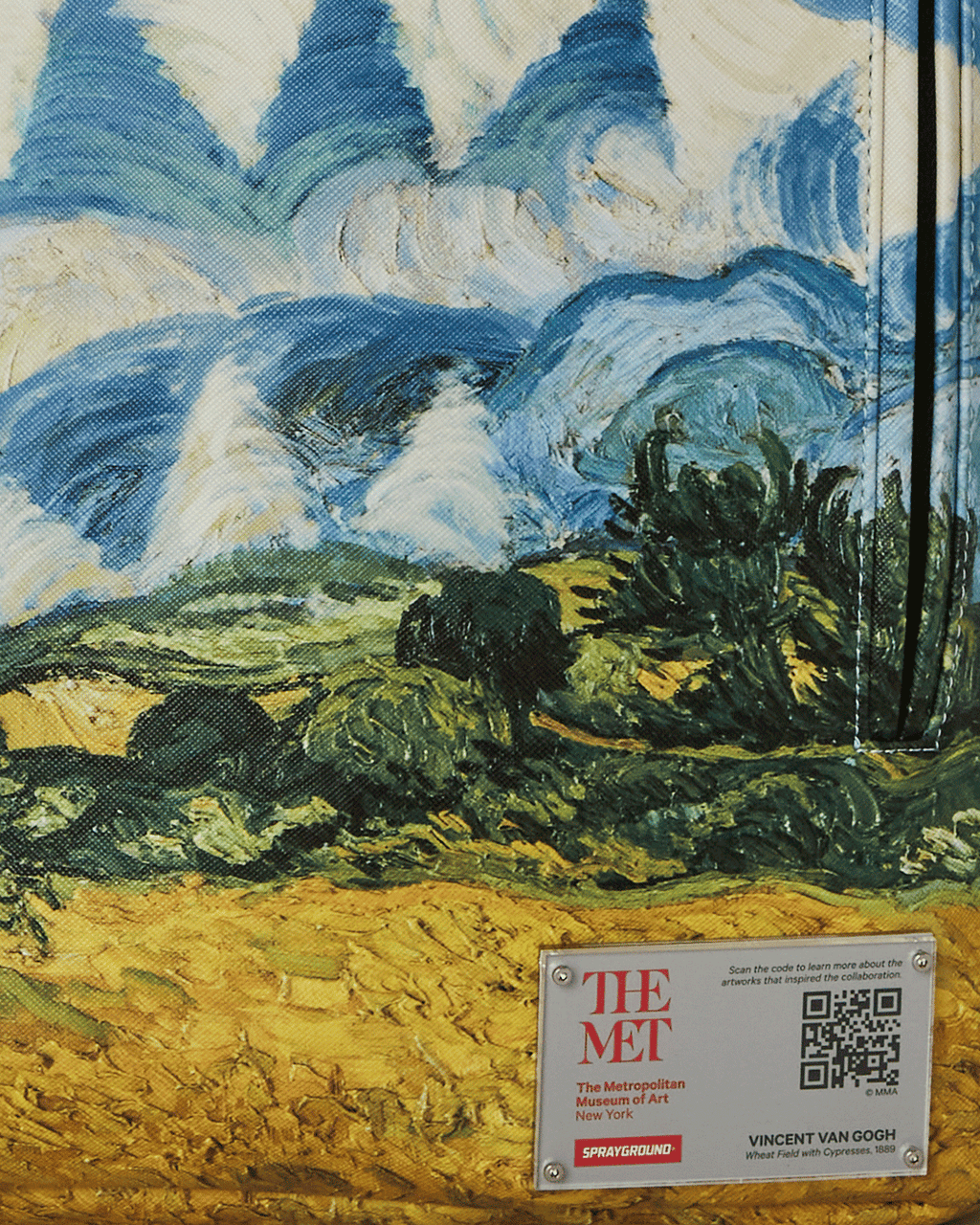 SPRAYGROUND THE MET VAN GOGH WHEAT FIELD WITH CYPRESSES BACKPACK