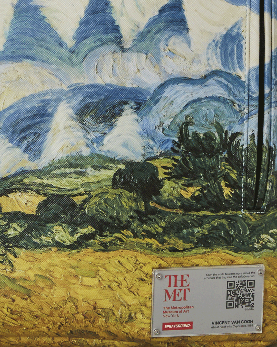 SPRAYGROUND THE MET VAN GOGH WHEAT FIELD WITH CYPRESSES BACKPACK
