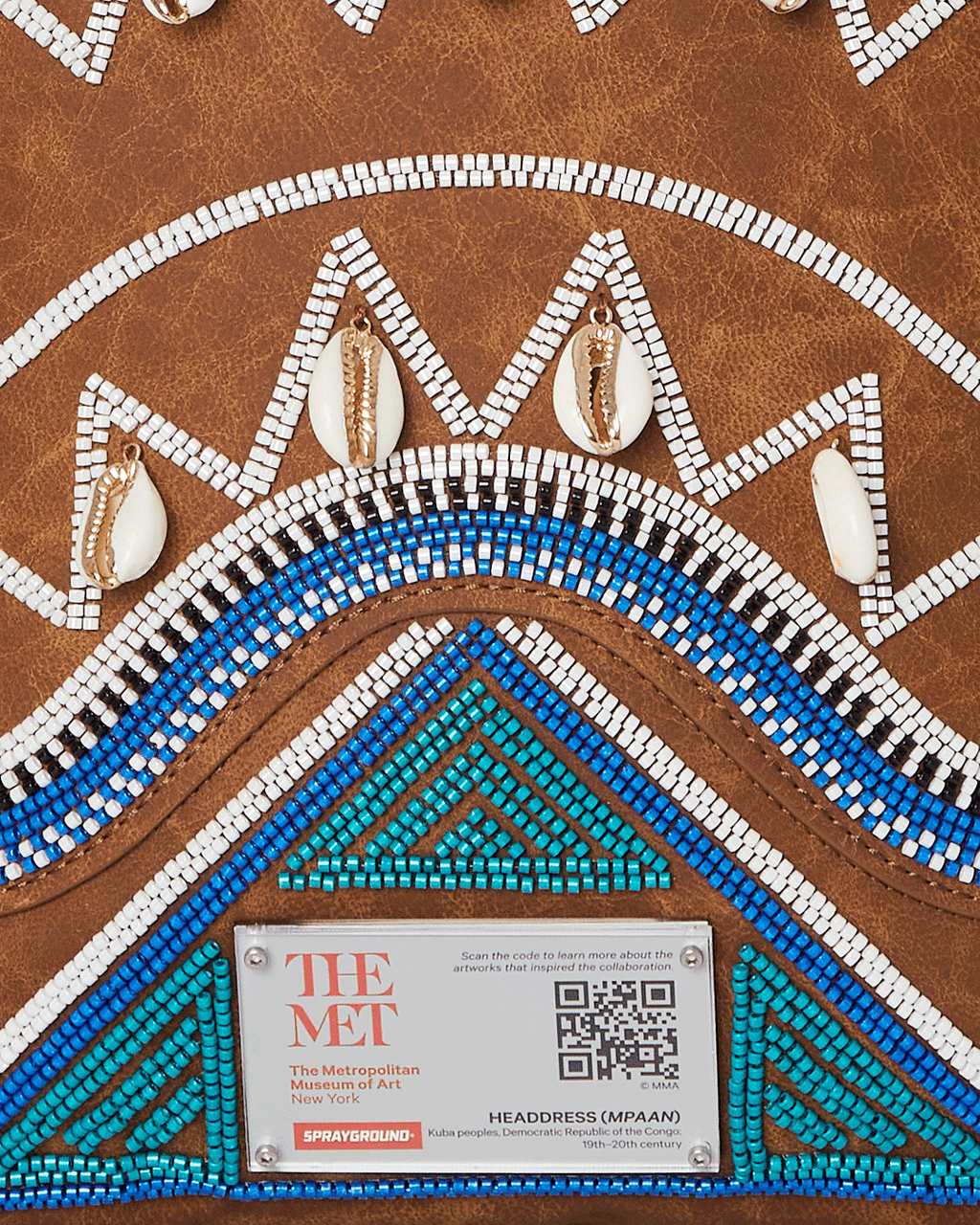 SPRAYGROUND THE MET KUBA KINGDOM HEADDRESS BACKPACK