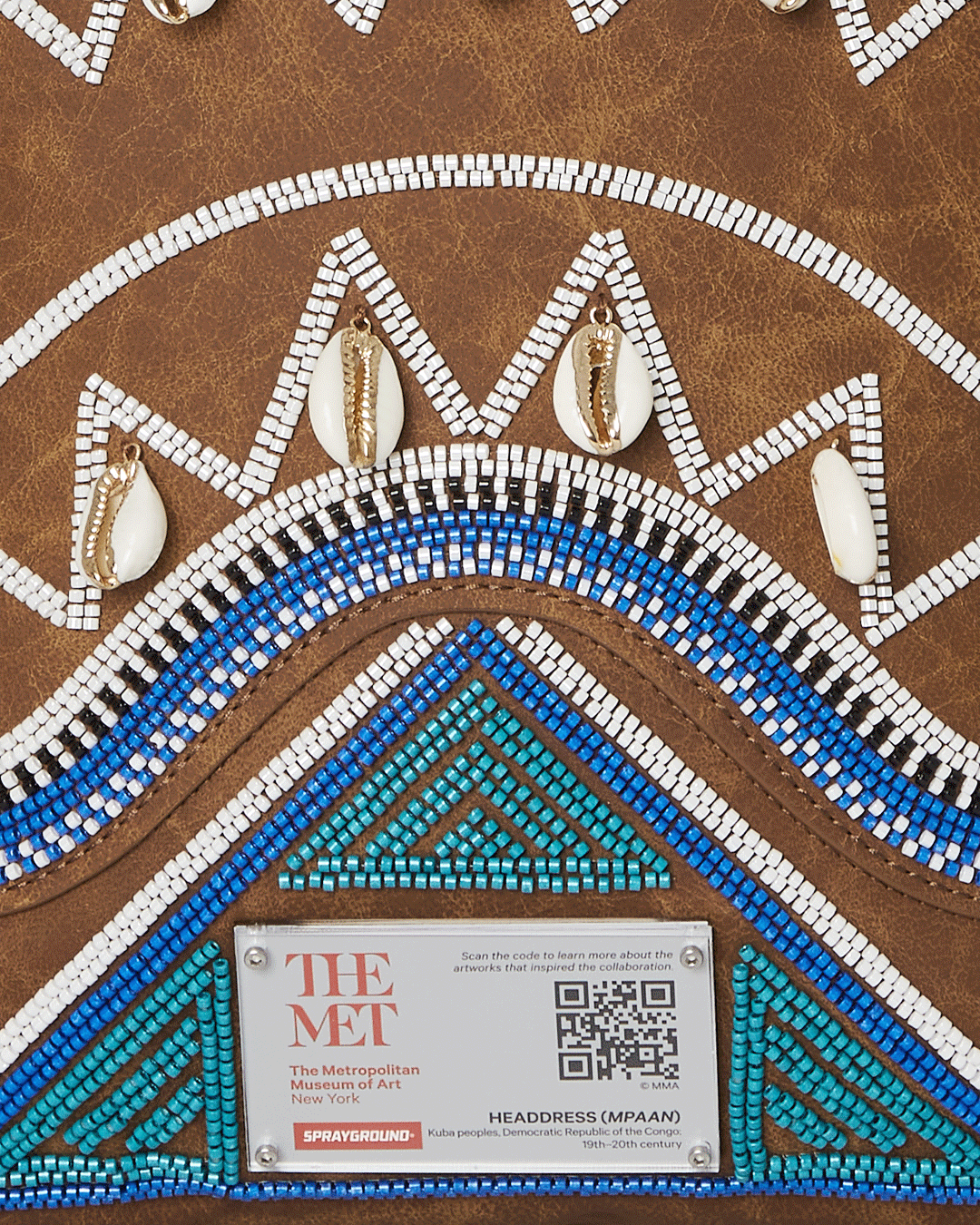 SPRAYGROUND THE MET KUBA KINGDOM HEADDRESS BACKPACK