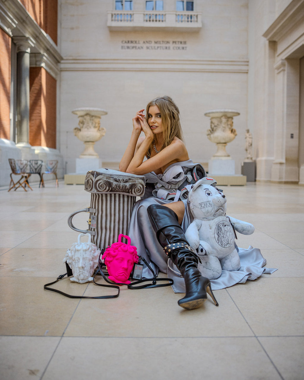 SPRAYGROUND THE MET ALEXANDER THE GREAT MACEDONIAN TEDDYBEAR BACKPACK