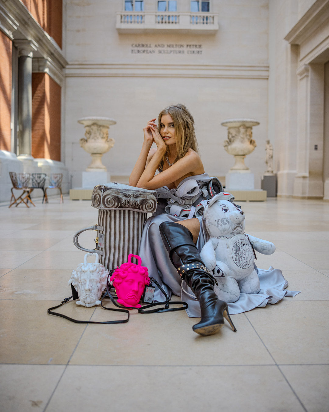 SPRAYGROUND THE MET ALEXANDER THE GREAT MACEDONIAN TEDDYBEAR BACKPACK