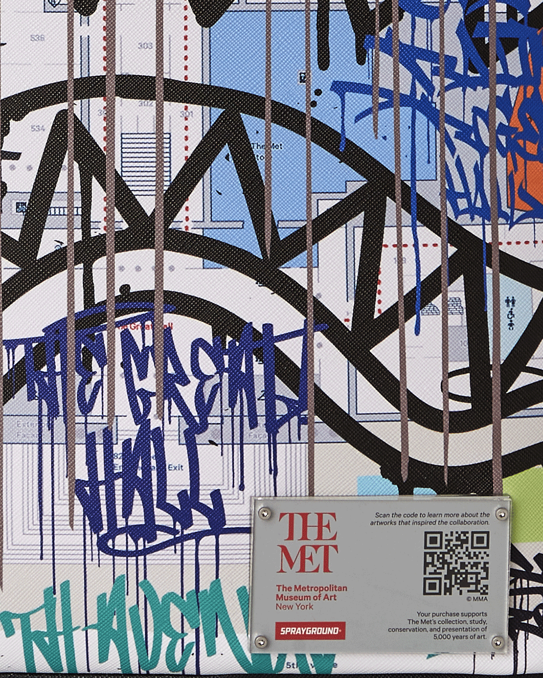 SPRAYGROUND THE MET MAP ONE BACKPACK