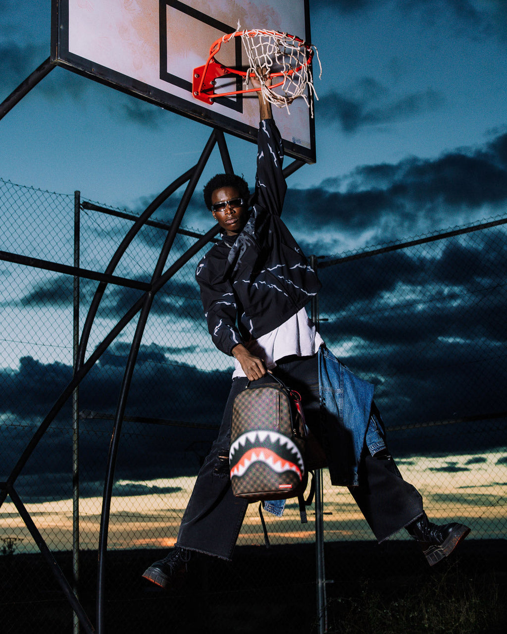SPRAYGROUND SHARKS IN PARIS BLUR EFFECT BACKPACK