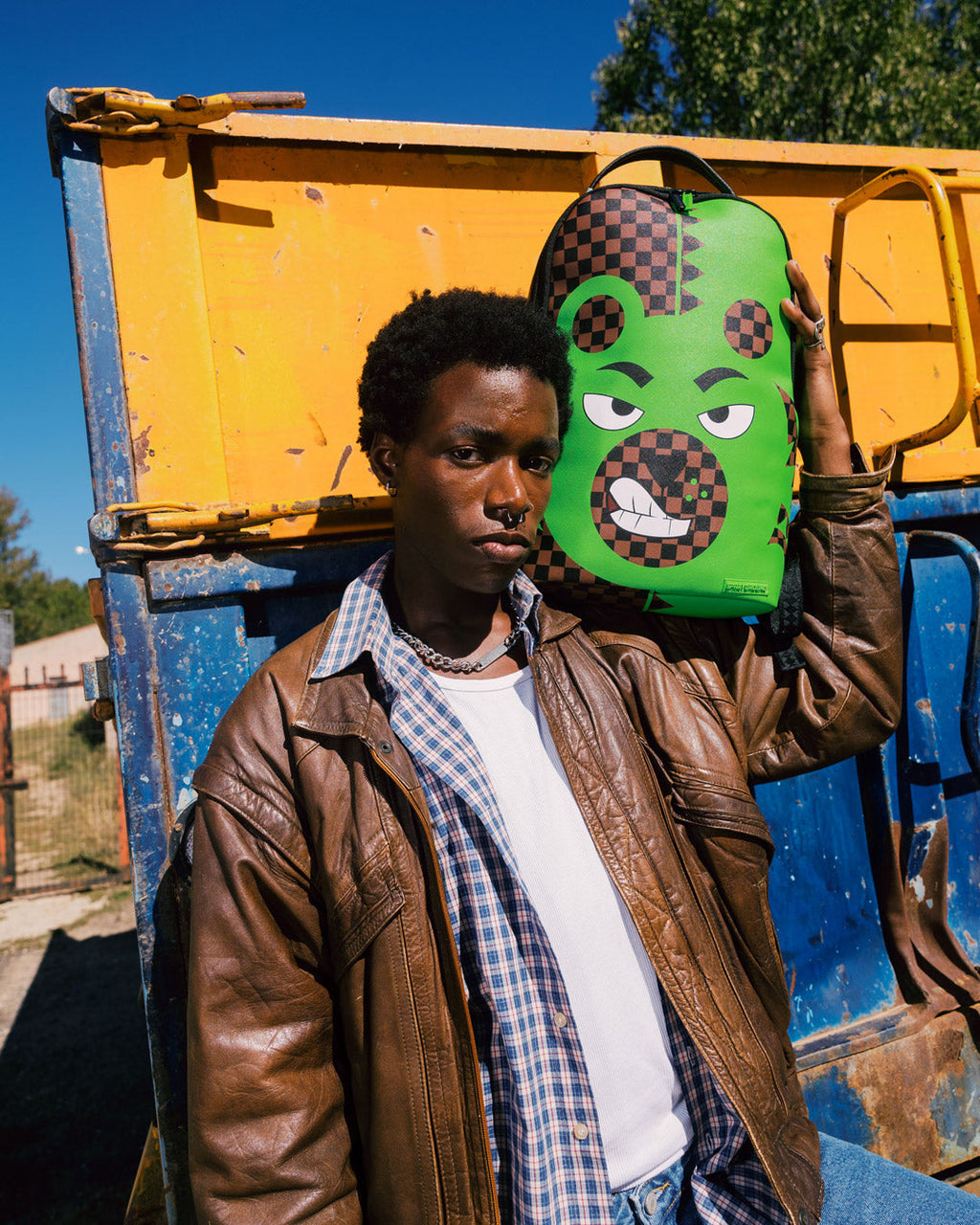 SPRAYGROUND GREEN MONEY BEAR DLXSV BACKPACK