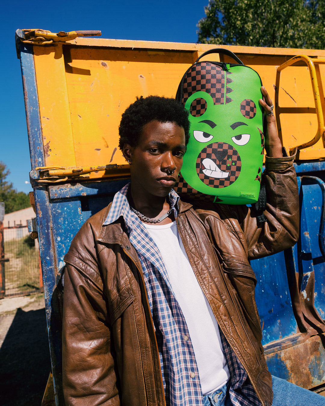 SPRAYGROUND GREEN MONEY BEAR DLXSV BACKPACK
