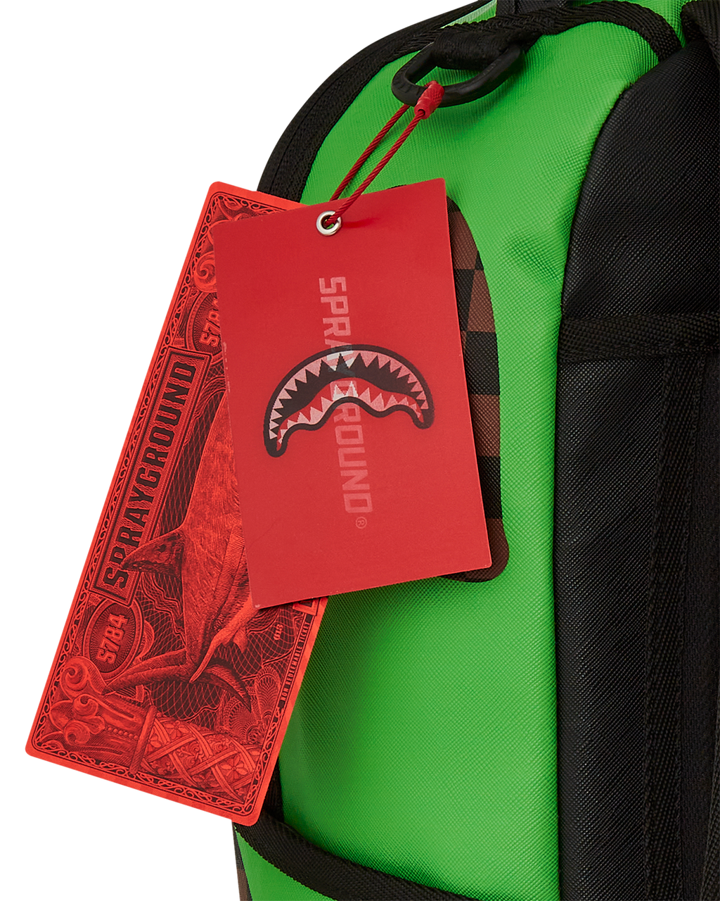 SPRAYGROUND GREEN MONEY BEAR DLXSV BACKPACK