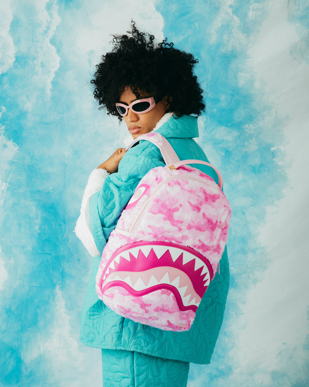 SPRAYGROUND FURRROCIOUS IN PINK DLXSF BACKPACK