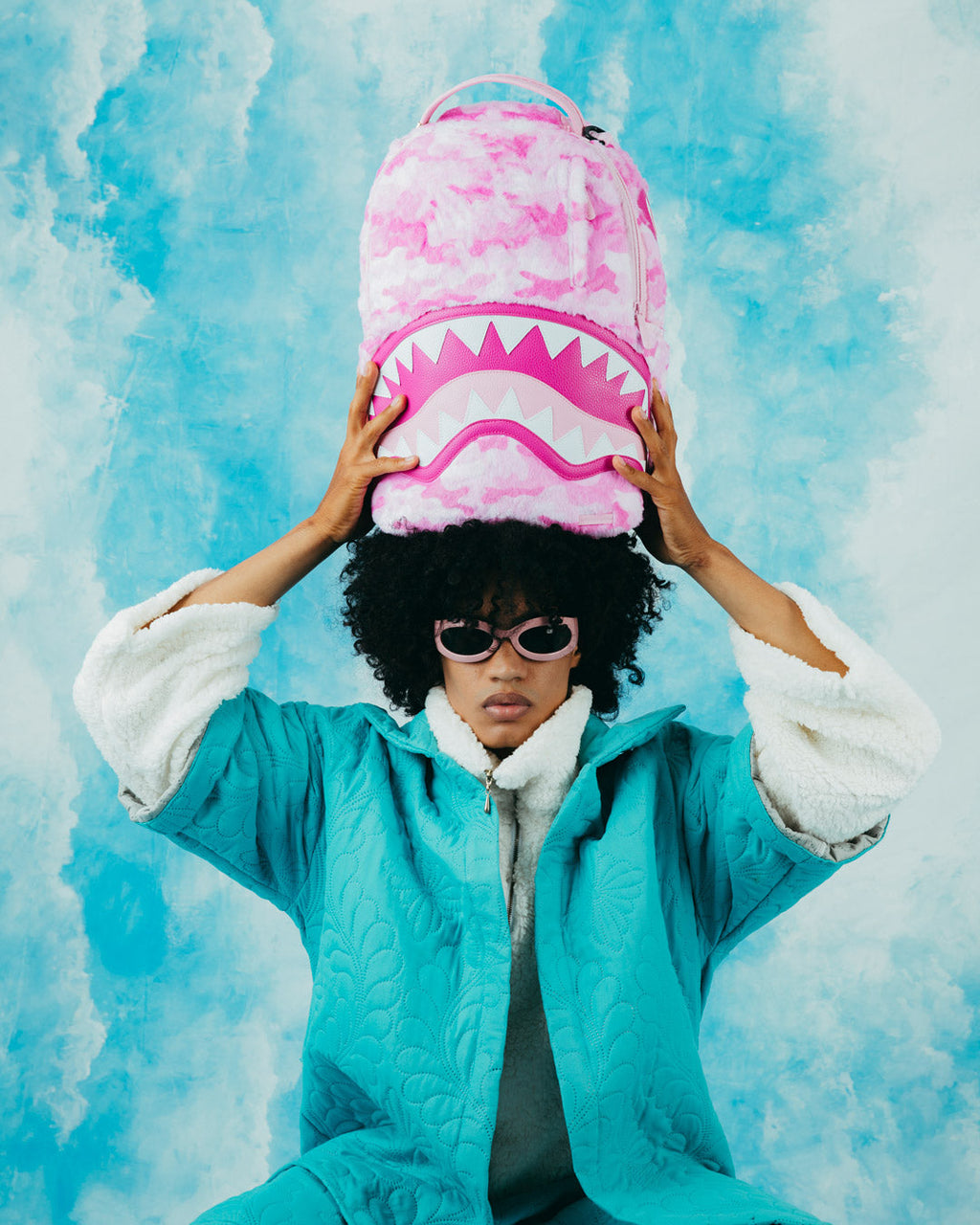 SPRAYGROUND FURRROCIOUS IN PINK DLXSF BACKPACK