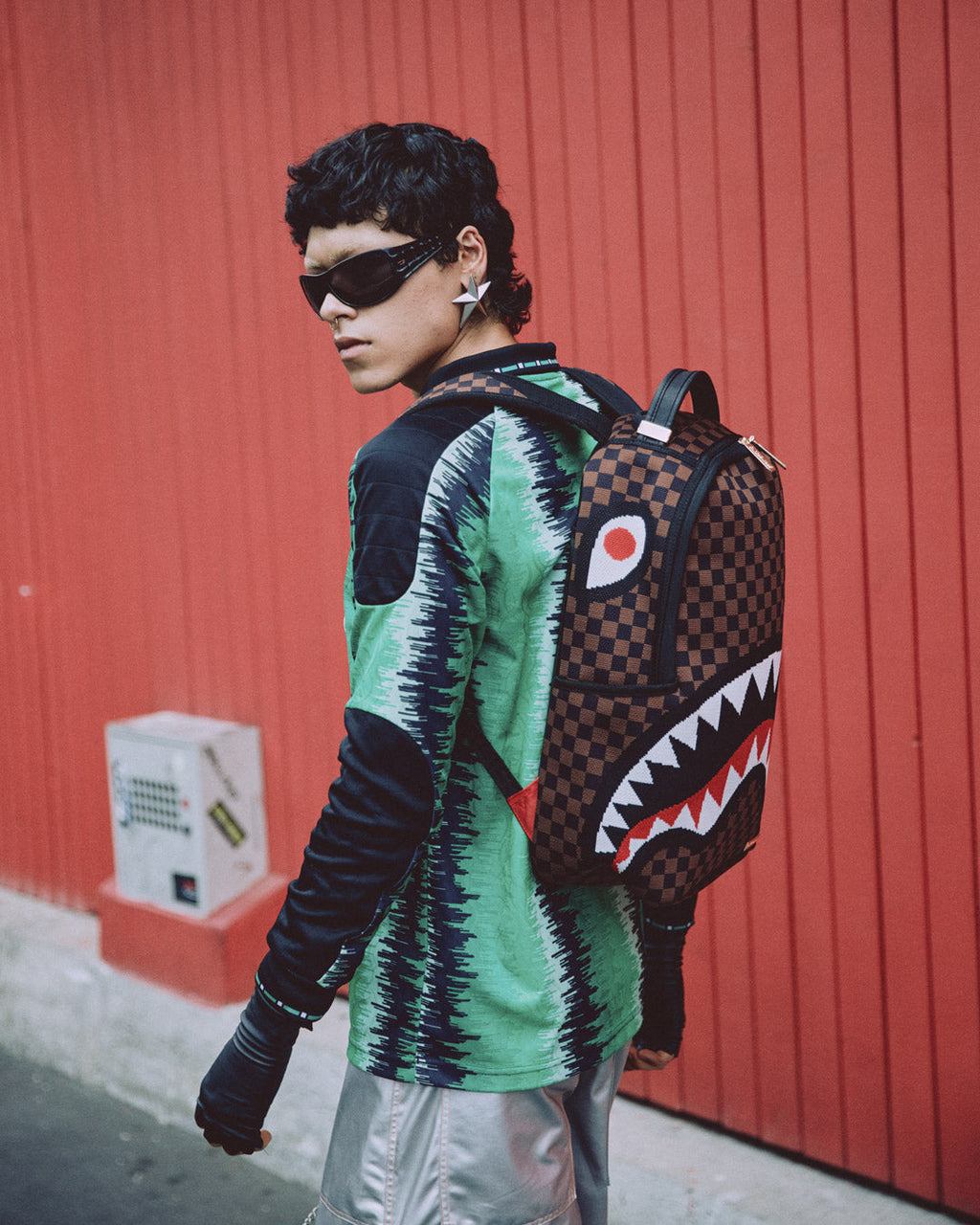 SPRAYGROUND KYOTOKNIT SHARKS IN PARIS DLX BACKPACK