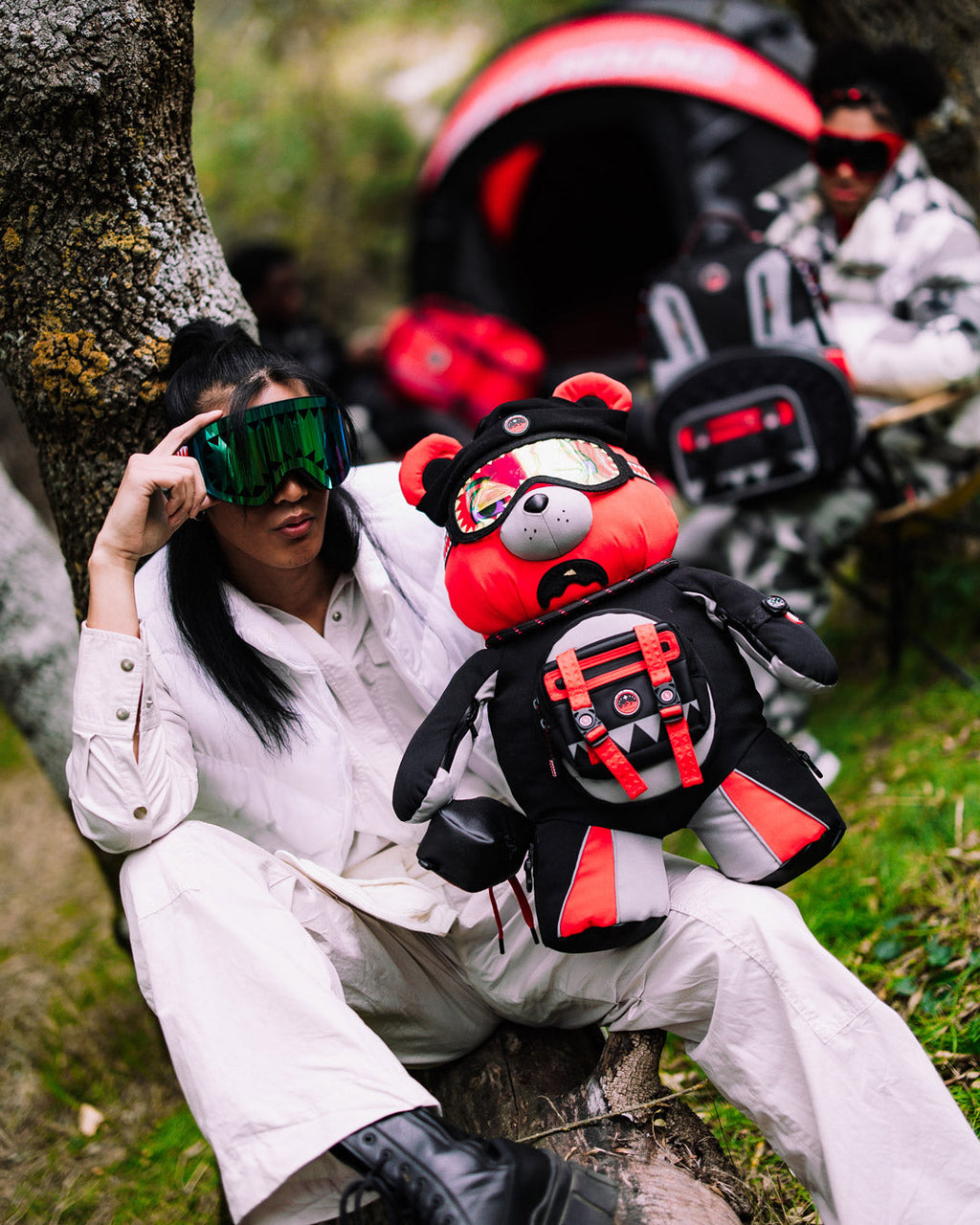 SPRAYGROUND SKY HIGH SEEKERS ARCTIC GPS MONEYBEAR BACKPACK