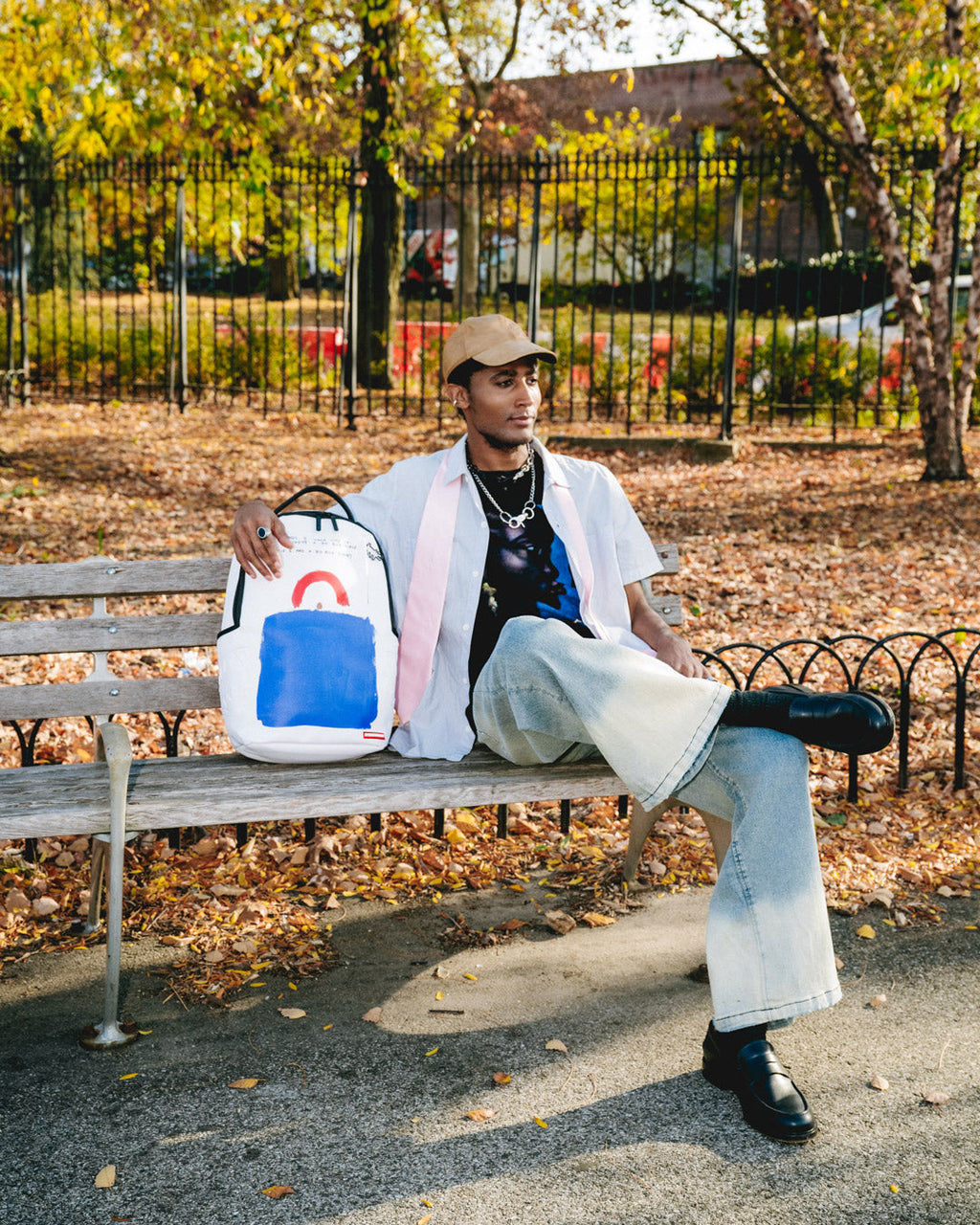SPRAYGROUND KEITH HARING BIG BLUE PURSE ART BACKPACK