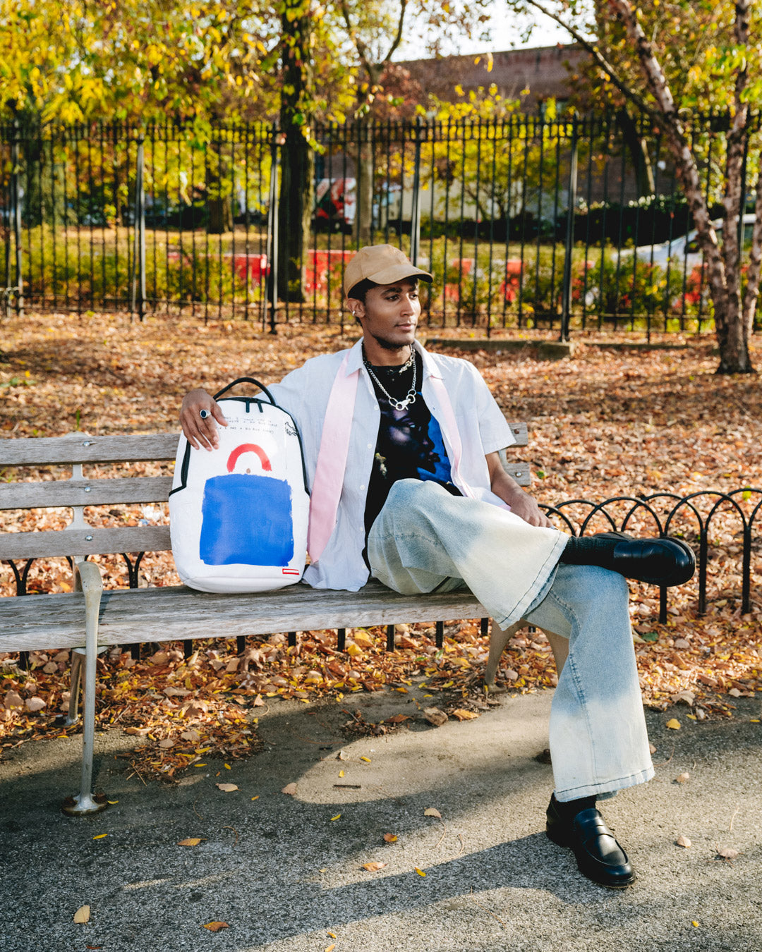 SPRAYGROUND KEITH HARING BIG BLUE PURSE ART BACKPACK