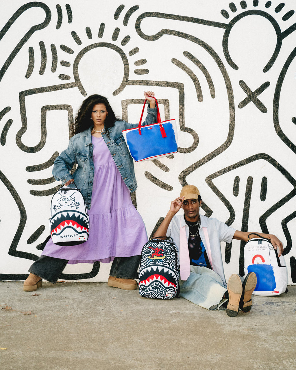 SPRAYGROUND KEITH HARING WHASSUP ALIEN DLX BACKPACK