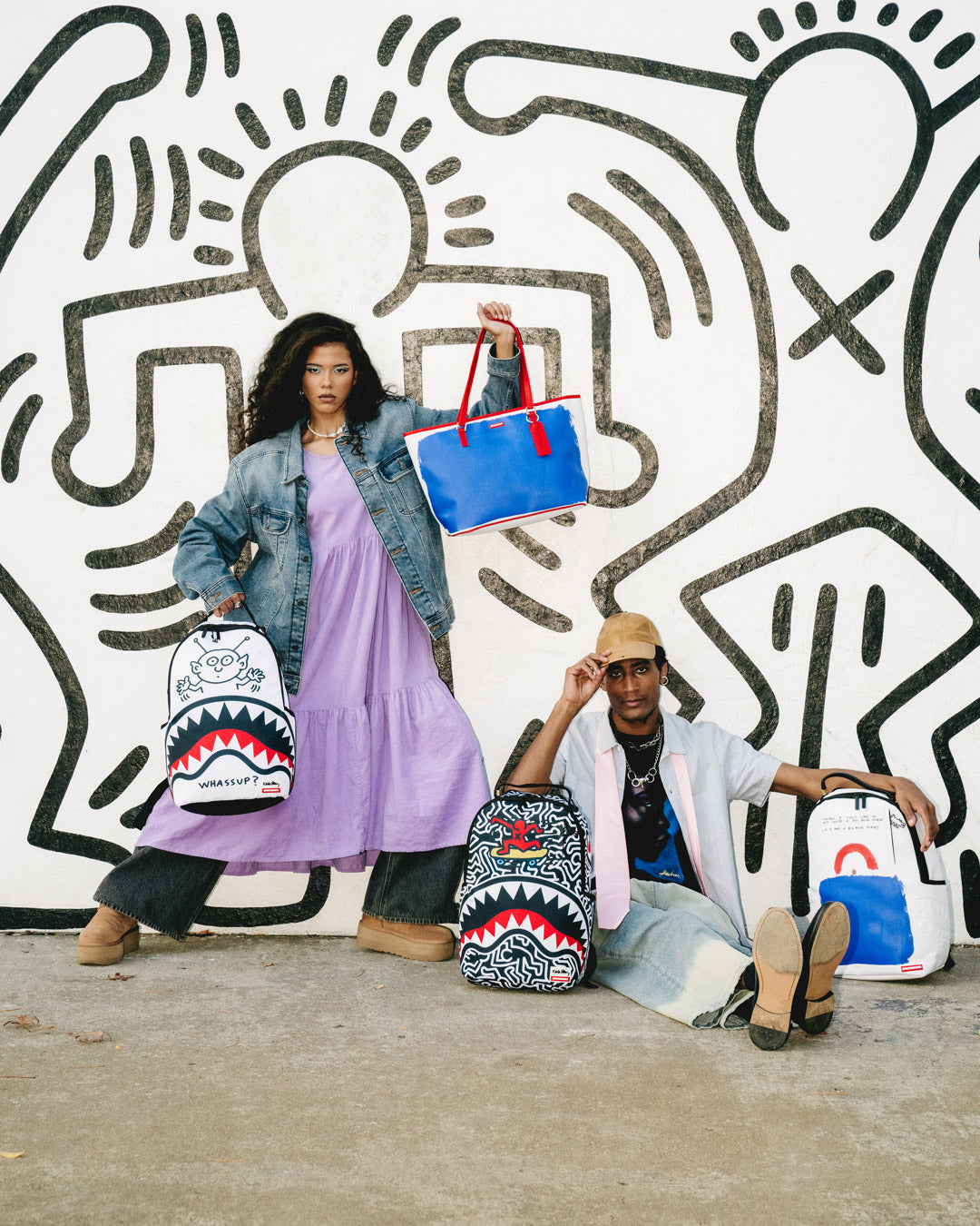 SPRAYGROUND KEITH HARING WHASSUP ALIEN DLX BACKPACK