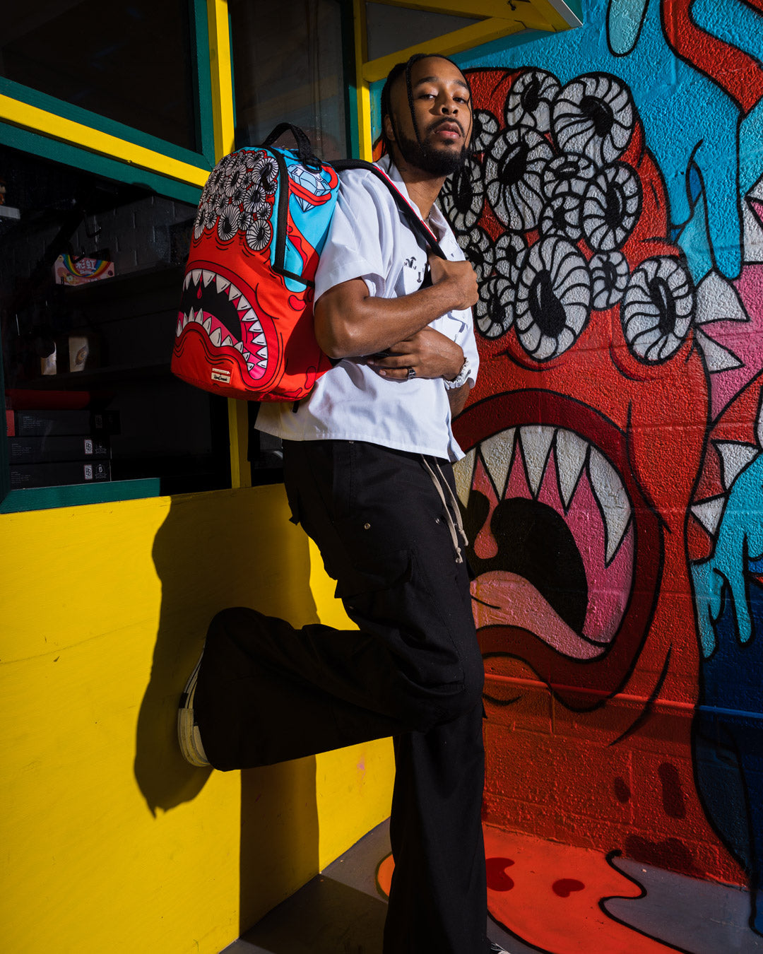 SPRAYGROUND JORGE RODRIGUEZ THE ARTIST COLLAB BLINKY SHARK BACKPACK