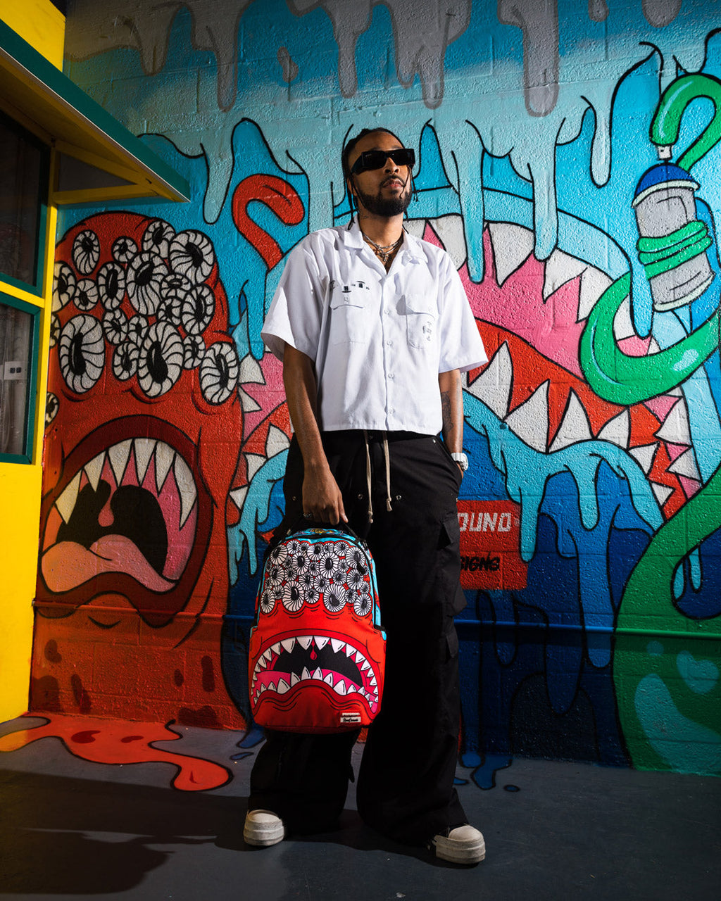 SPRAYGROUND JORGE RODRIGUEZ THE ARTIST COLLAB BLINKY SHARK BACKPACK