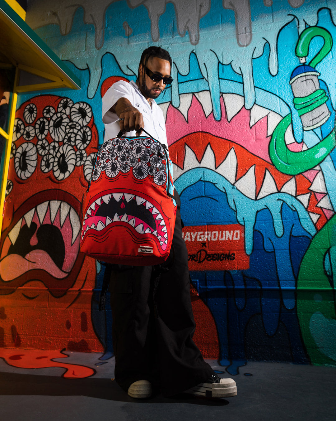 SPRAYGROUND JORGE RODRIGUEZ THE ARTIST COLLAB BLINKY SHARK BACKPACK